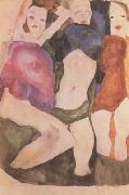 Egon Schiele Three Girls (mk12) Spain oil painting artist